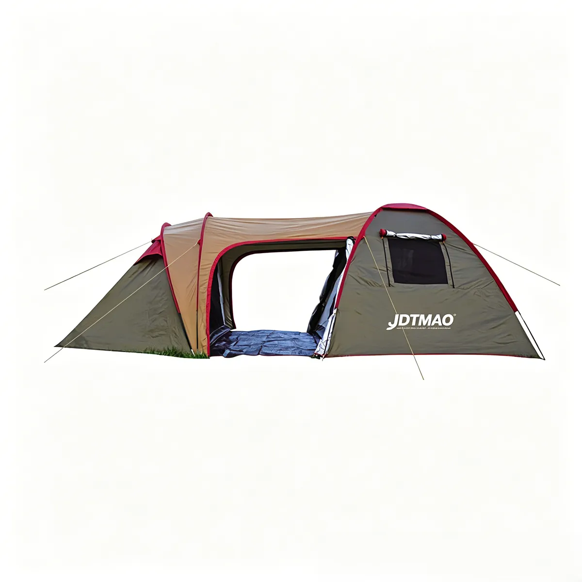 5-8 Person Double-Layer Tunnel Tent - Outdoor Automatic Setup Tent, Gray