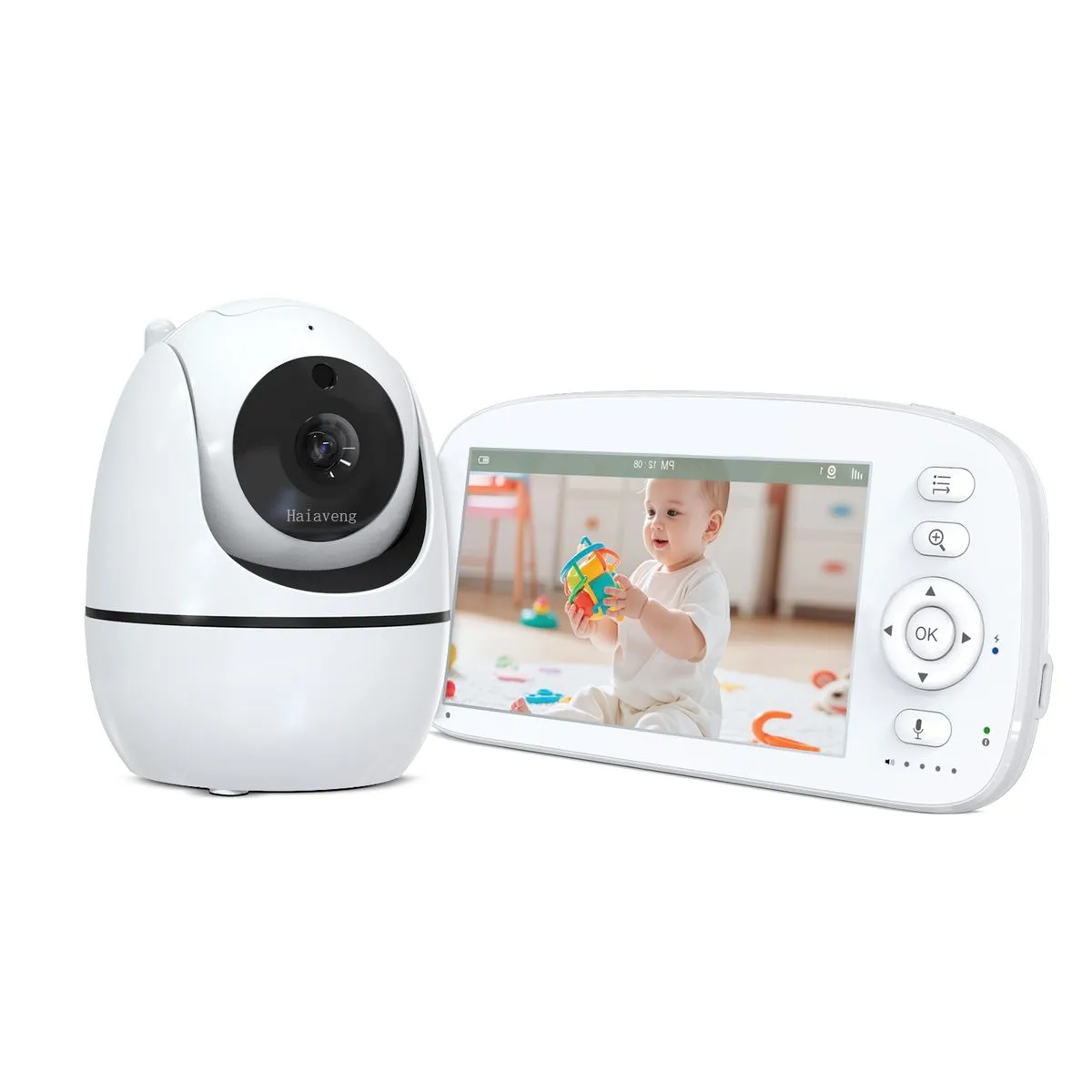 5 Inch Wireless 1080p HD Baby Monitor Night Vision Security Protection