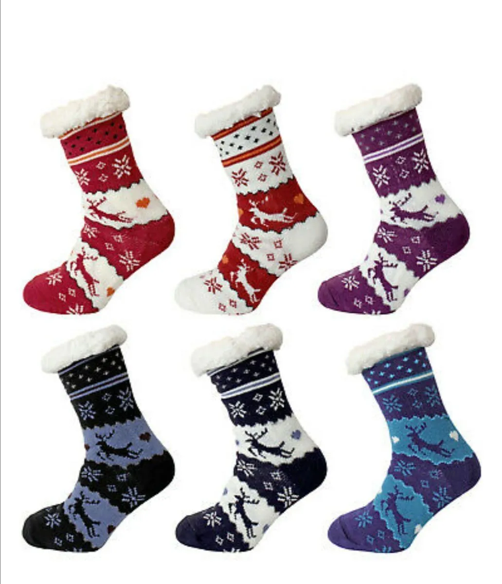 Women Winter Fashion Socks With Different Colour - 6 Pair