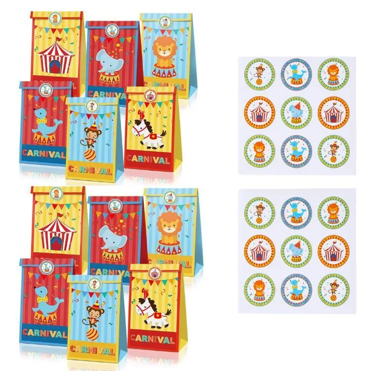 iKids Paper Party Bag Carnival Circus and Stickers