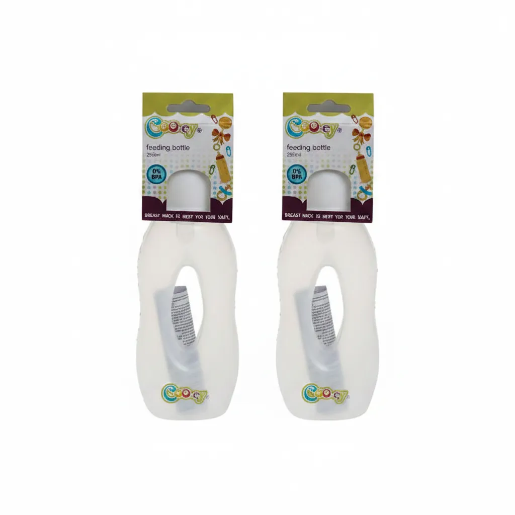 Cooey 250ml Baby Feeding Bottle with Easy Grip Handles - 2 Pack