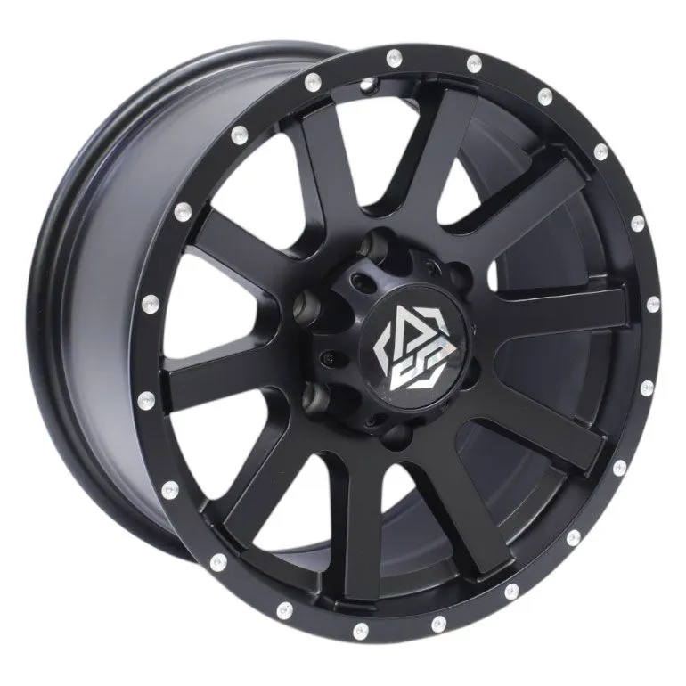 16" Rim - Slayer 6/139 Alloy Mag Wheels -Black with Silver Rivets- Set of 4