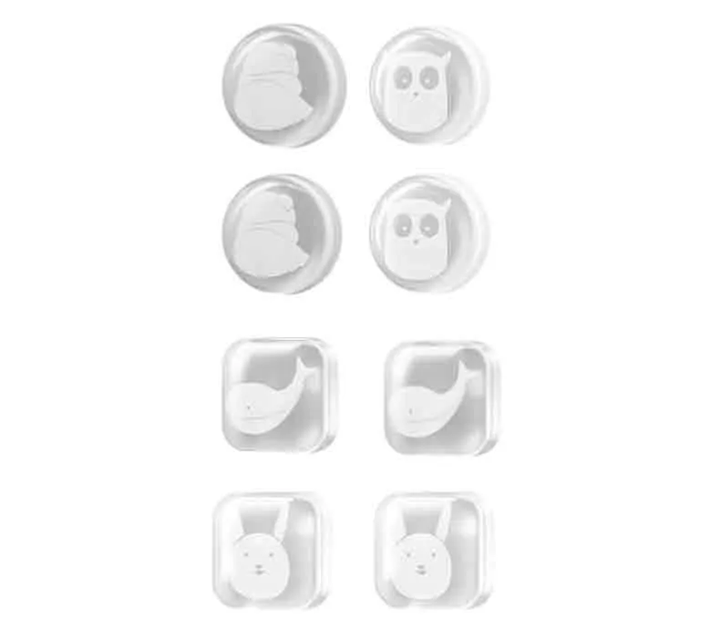 8 Pcs Door Stop Wall Protector, Clear Soft Rubber Door Bumpers