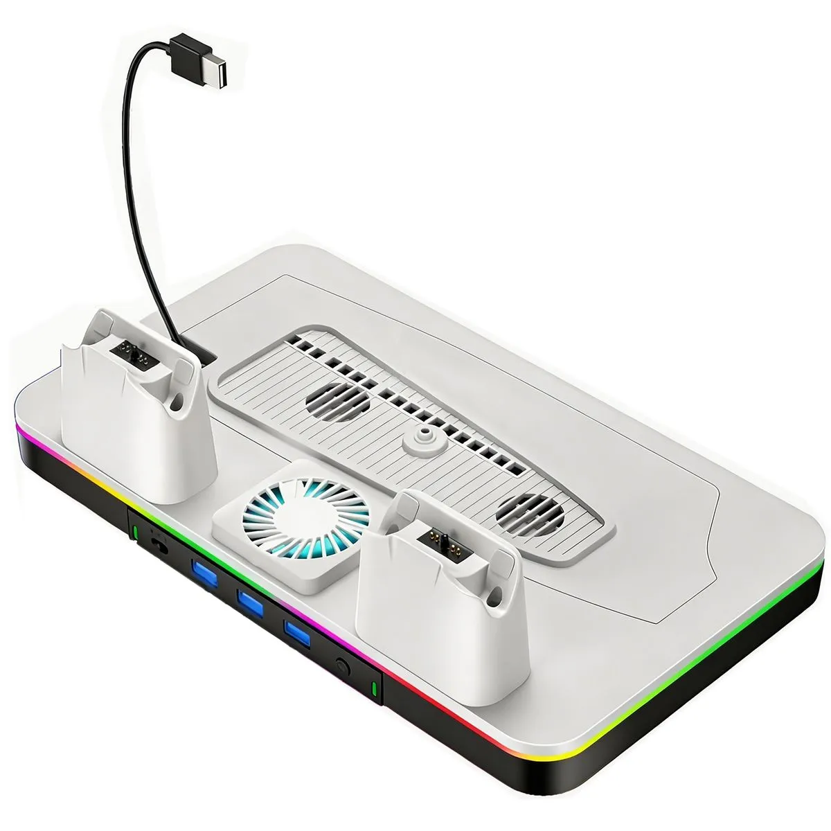 PS5 Cooling Station with Controller Charging Station and Headset Holder