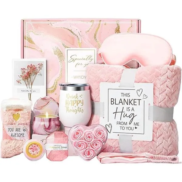 11-PCS Self Care Gift Package for Women Valentine's Day Cozy Spa Gift Box