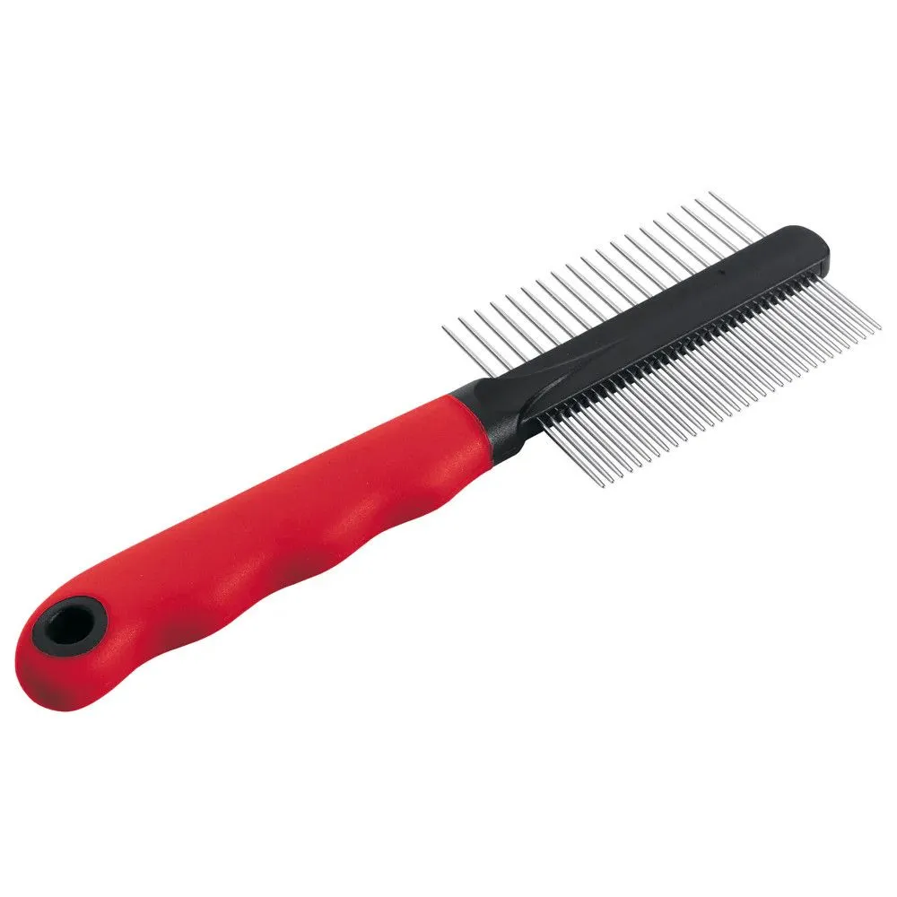 Ferplast GRO 5864 Double-Sided Dog Grooming Comb - Professional Deshedding