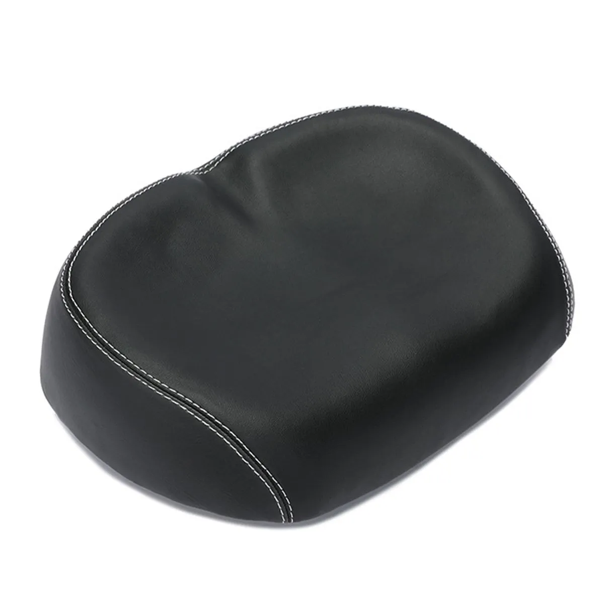 Noseless Bike Saddle Wide Fit Soft Urban commuting Long-distance rides - Black