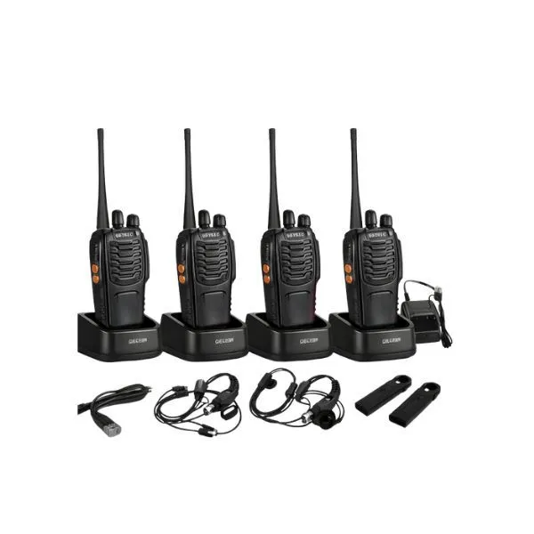 BF-888S Portable Two-Way Radios UHF Long Range - Pack of 4