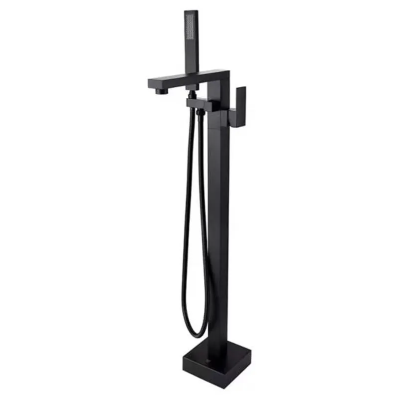 Floor-to-ceiling shower set column-type large-flow bathtub faucet