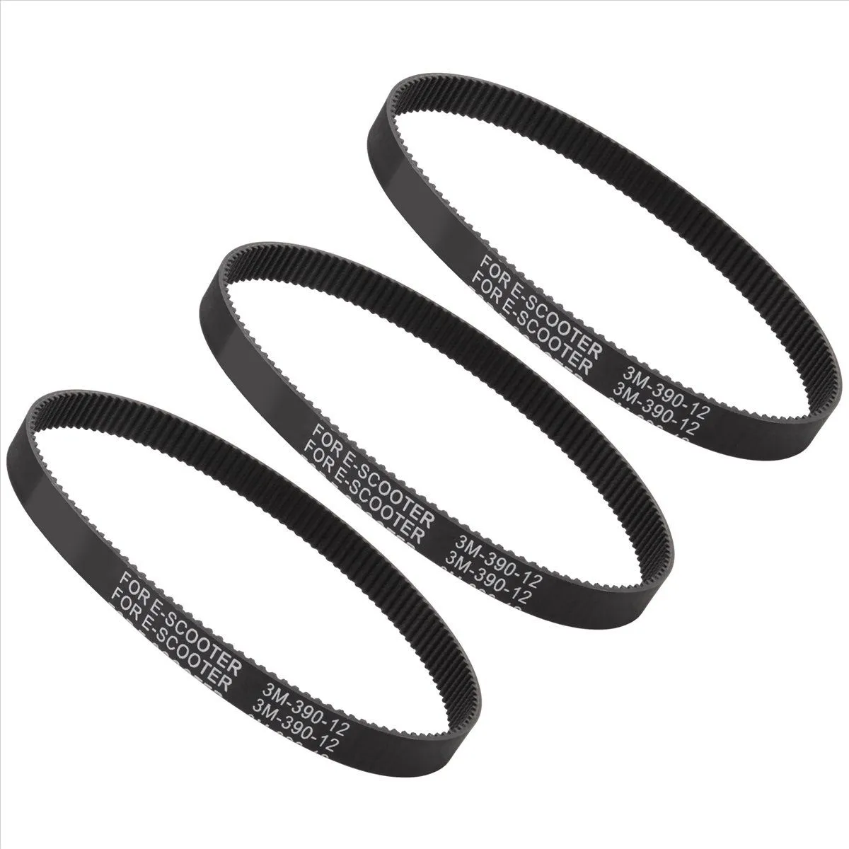 3Pcs 3M-390-12 Drive Belt Durable Thickened Rubber Drive Belt