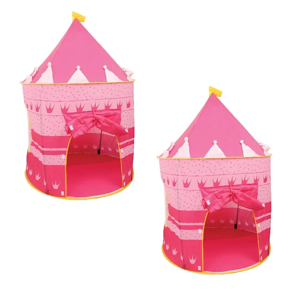Play Tent - Pop-Up Princess Castle Tents (Set of 2) - Pink