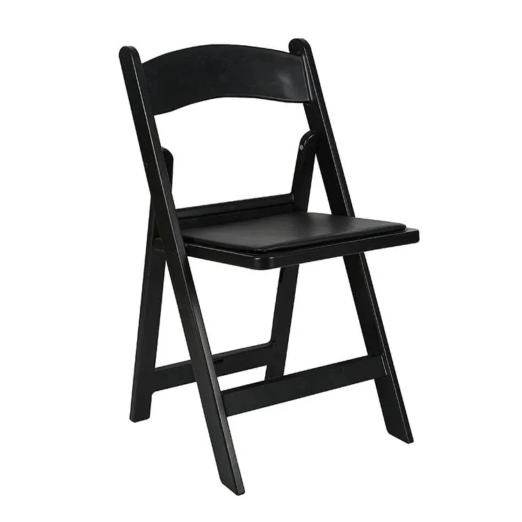 Waterproof Portable Outdoor Garden Plastic Folding Chairs - Black