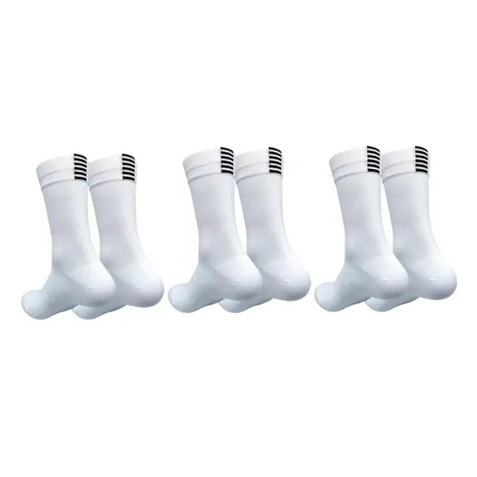 Professional Running Cycling Socks Breathable Sports Socks - 3 Pack - White