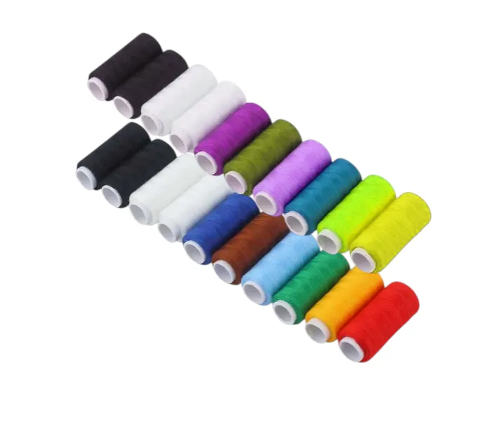 20-Colour Polyester Sewing Thread Set Assorted Spools for Stitching & Craft