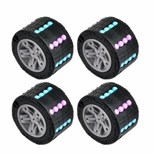 PANOLI 3D Cylinder Cube Puzzle Toy Magical Toy - Pack Of 4