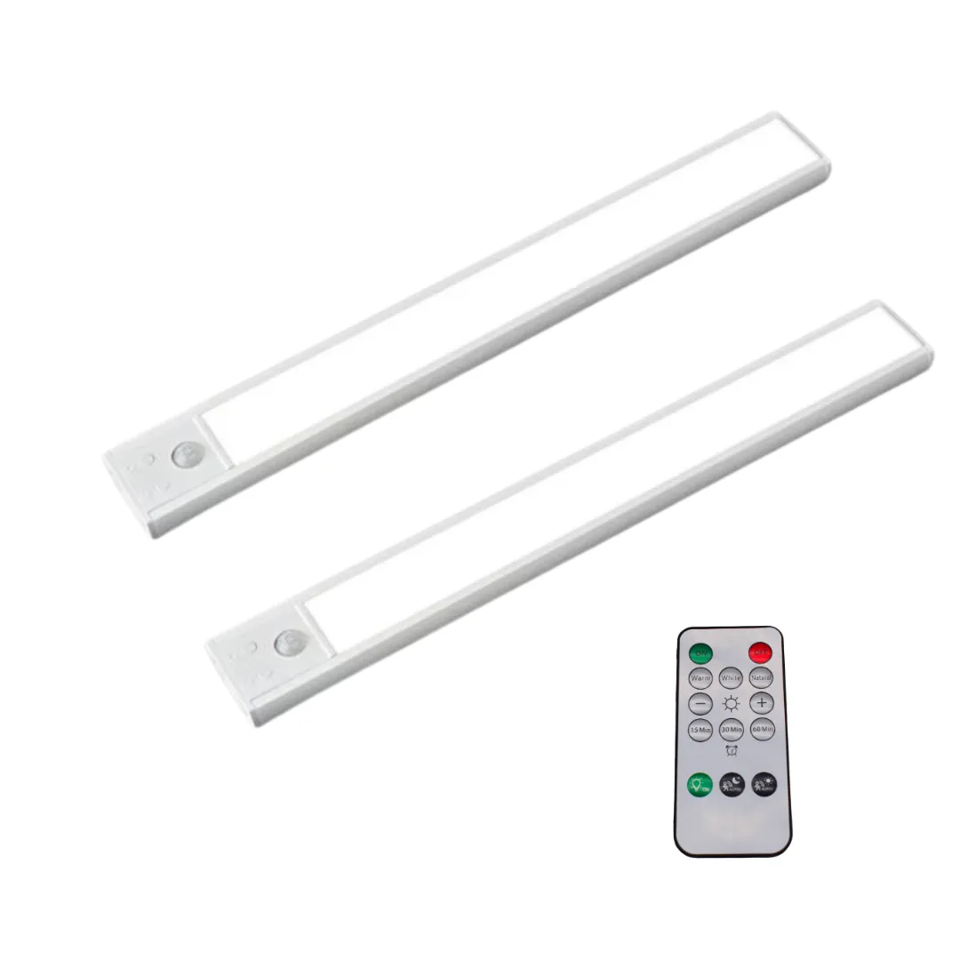 AICOM-2PCS Rechargeable Motion Sensor LED Under Cabinet Closet Night Lights