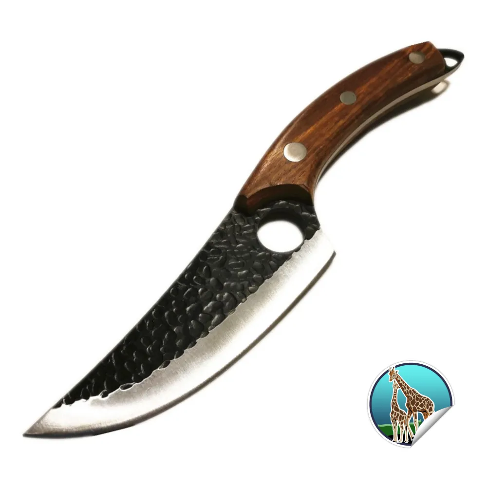 Premium Viking Knife Hand Forged Boning Knife with Sheath - Bbrown