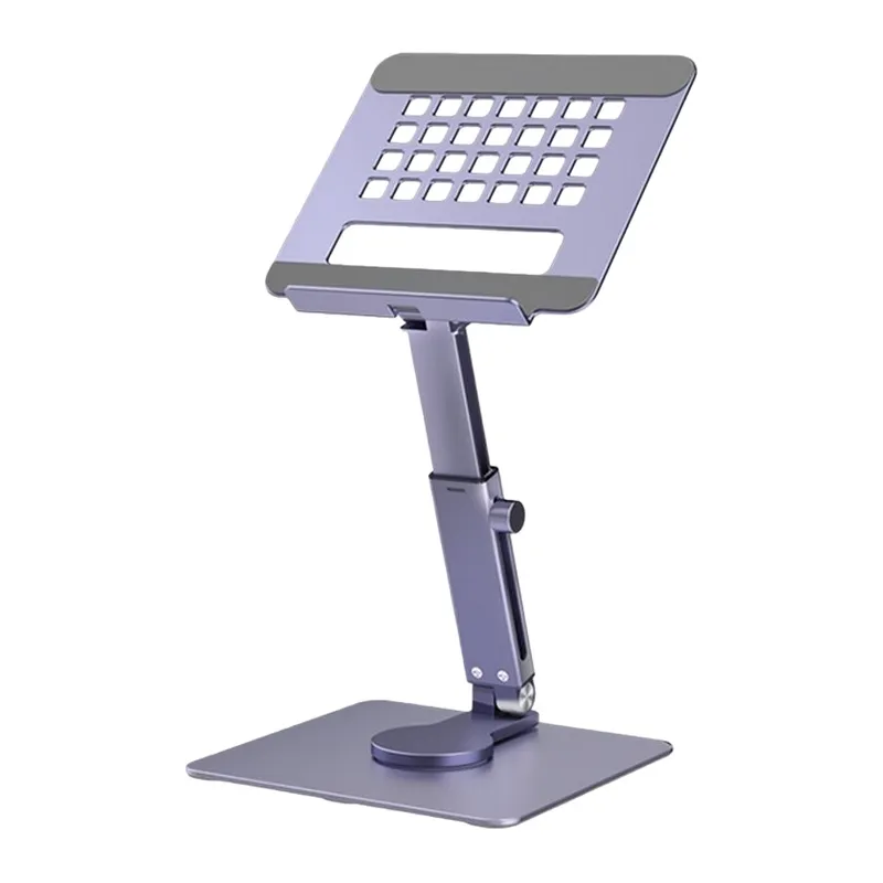 Aluminum Tablet Stand 360 Rotating Folding Adjustable - Grey