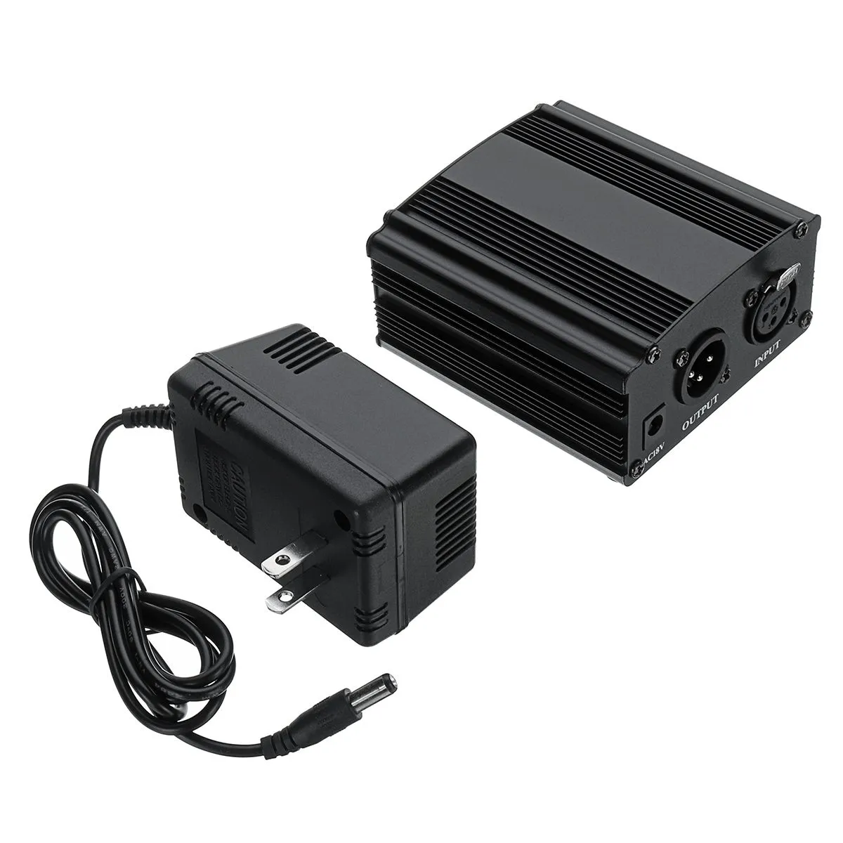 XLR 48V Phantom Power Supply for Microphone with Adapter