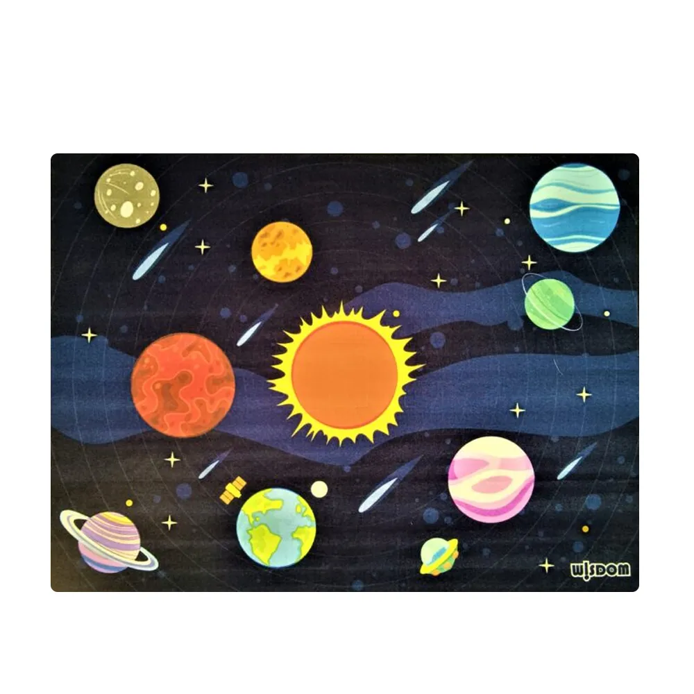 Kids Non-Slip Educational Space Carpet 200 x 150cm - Solar System Play Rug