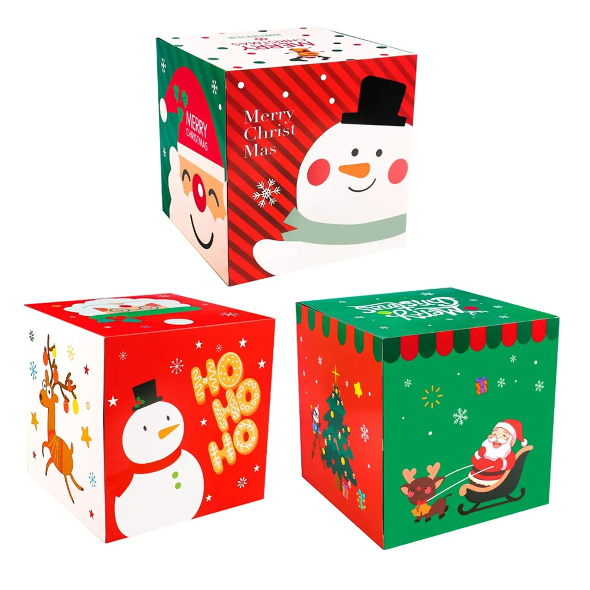 Christmas Candy Packaging Box with Lid Christmas