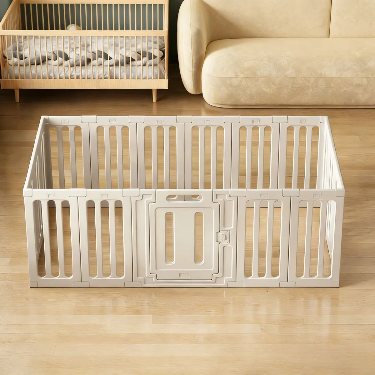 Baby Playpen, Plastic Play Pen 1.8 x 1.2 m , 18 Panels Large Kids Playyard