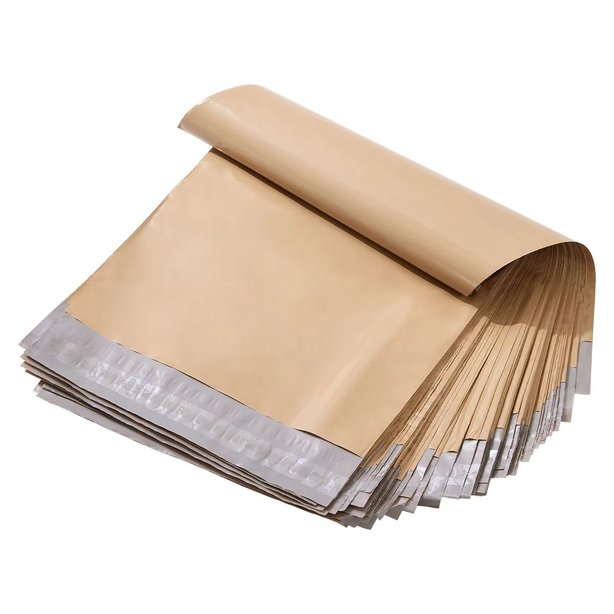 Chenshia PE Postage Bags Waterproof Tear Proof 100pcs 25x35cm - Brown