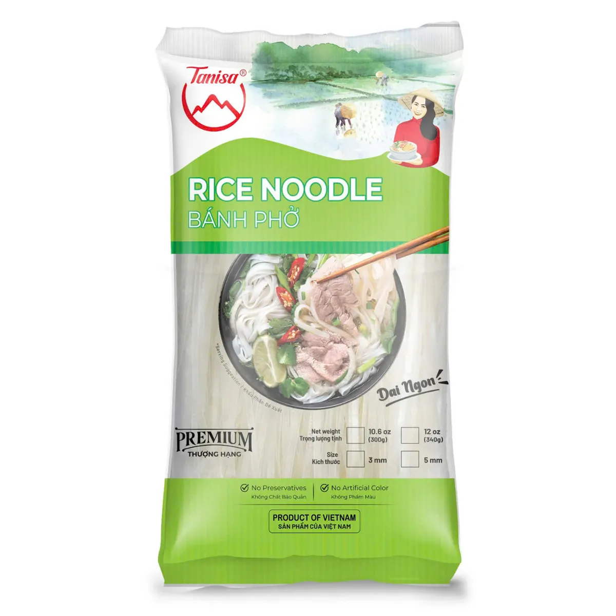 Rice Noodle (Banh Pho) - 400gr x 2