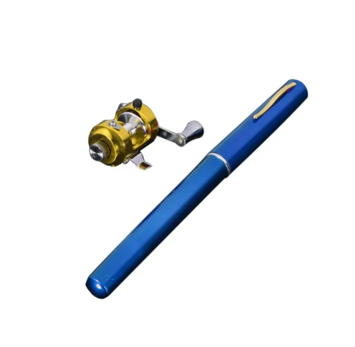 Extendable Portable Fishing Rod Pen-Pocket Sized - Blue
