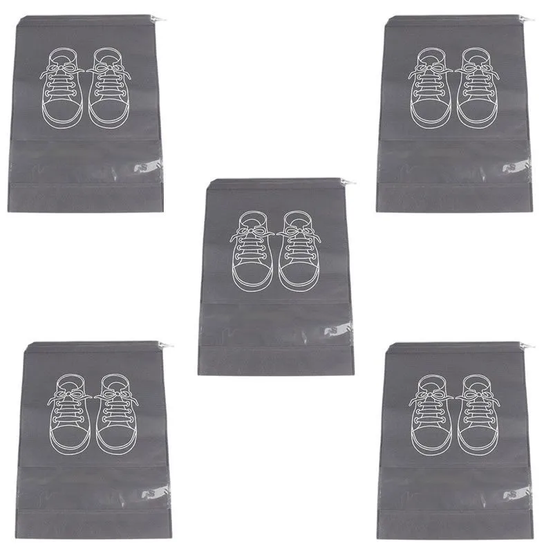 Shoe Bags - Pack of 5 - Grey
