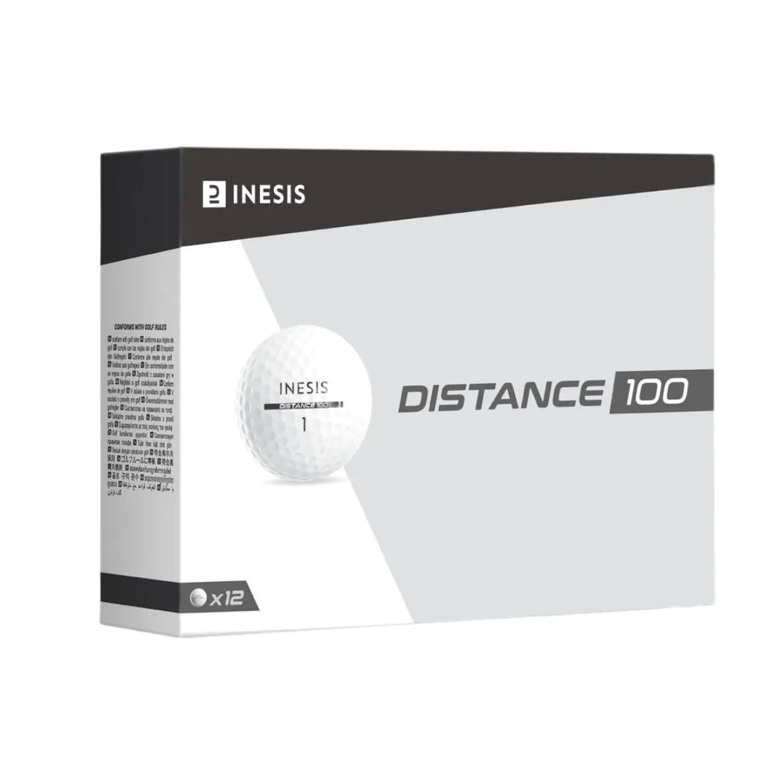 Inesis Golf Balls X12 - Inesis Distance 100 - White