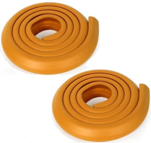 U-Shape Furniture Table Edge Protectors Foam Baby Safety Bumper Guard 2x2M - Brown