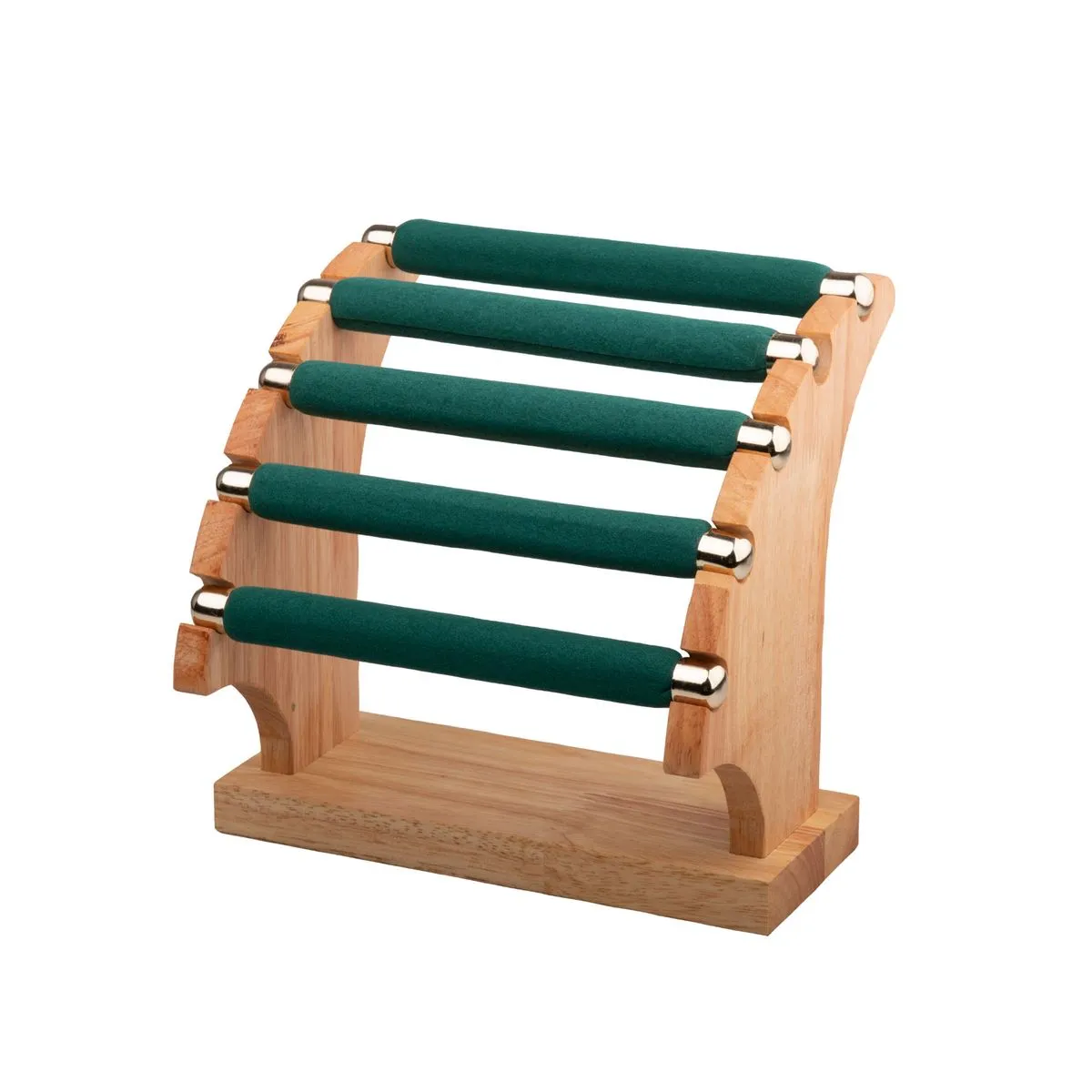 5 Tier Wooden Ring Display Stand Luxury Jewellery Storage