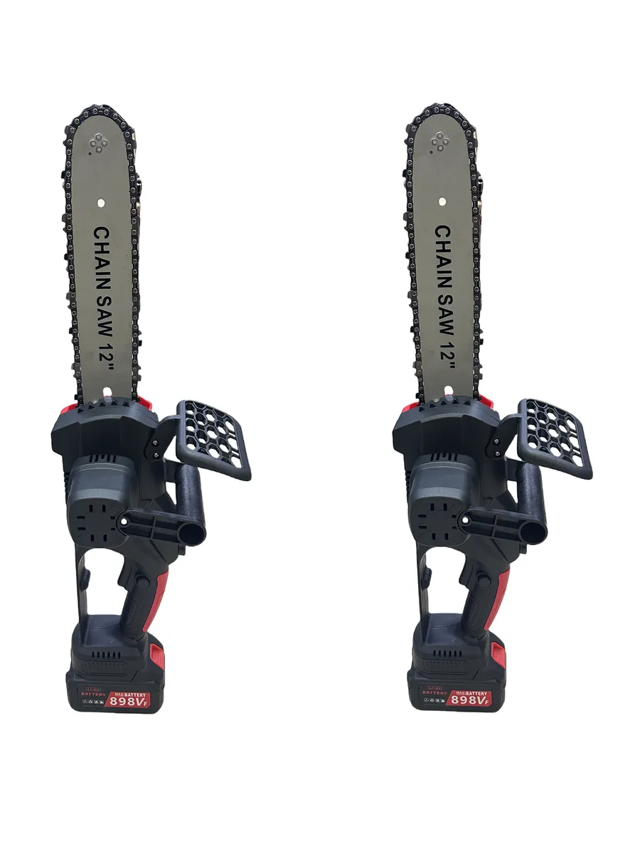 2Pack-12-Inch Lithium Battery handheld Chainsaw 898Vf