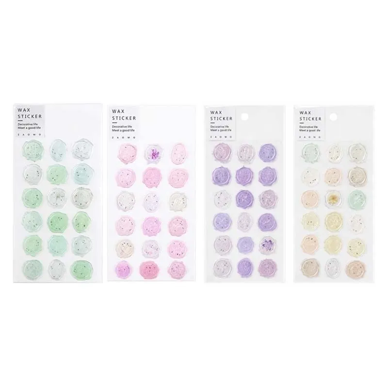 MeiGuiSha Toys Vintage Wax Seal Stickers 4 to 72 Pieces DIY Scrapbooking