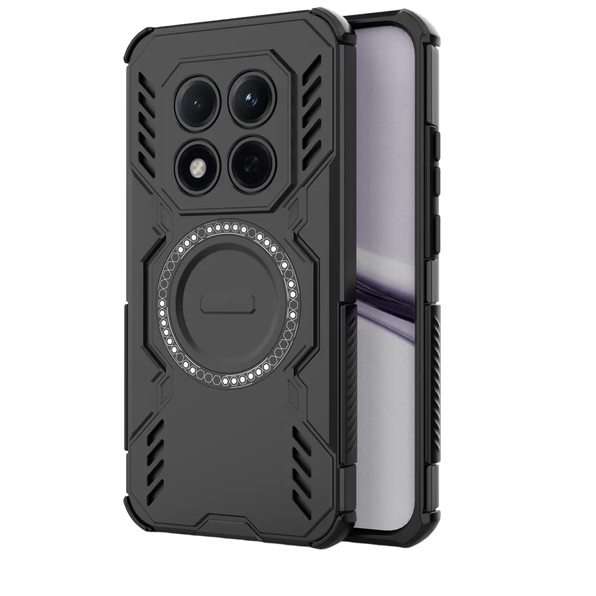 Ultra-Slim Wireless Magnetic Phone Case Compatible With Redmi Note15 Pro 5G - Black