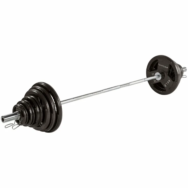 Tunturi 140kg Olympic Tri-Grip Barbell Set