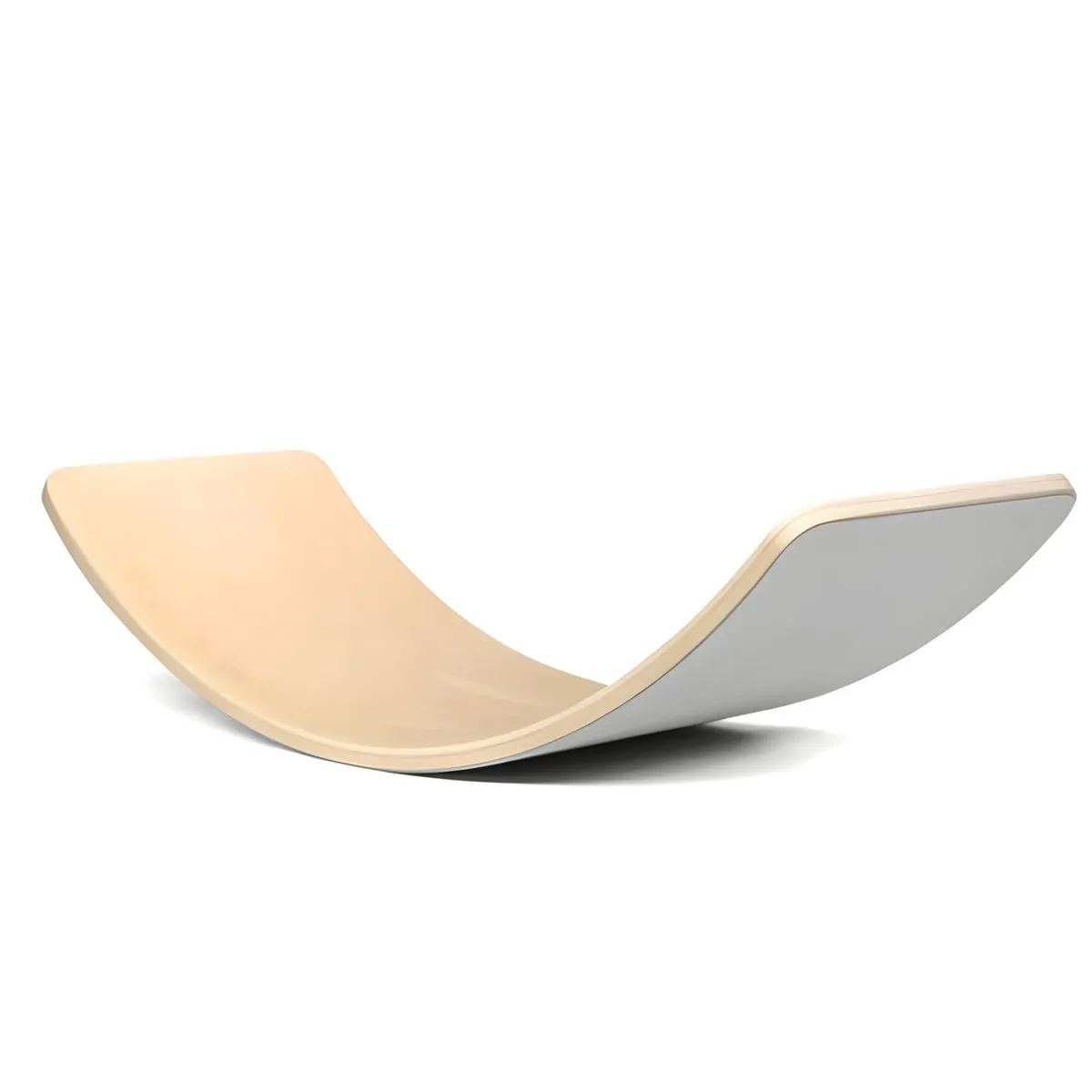 Wooden Wobble Balance Board for Kids - Yellow, Grey