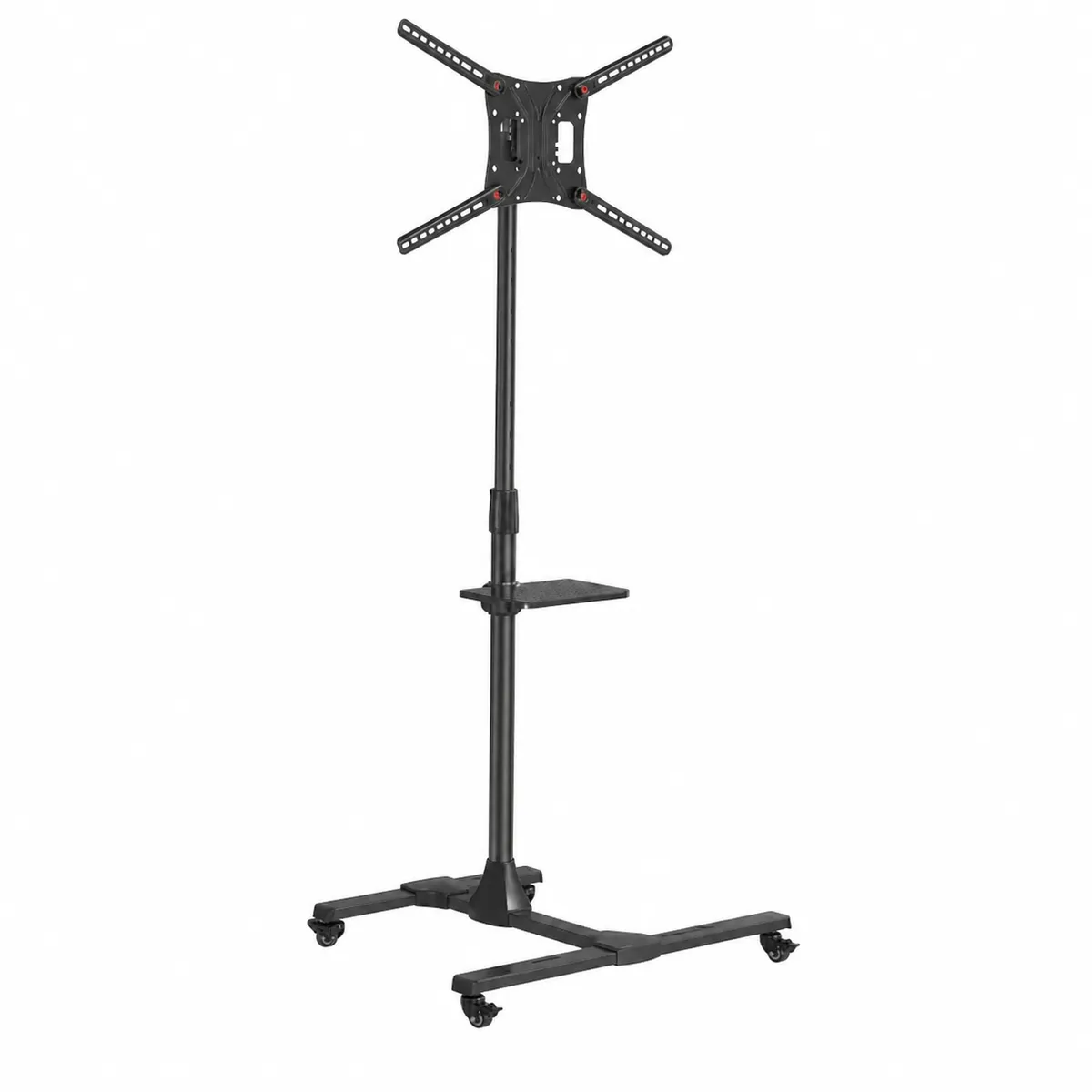 Barkan Mobile TV Cart with Metal Shelf Adjustable Height Tilt 13" to 83"