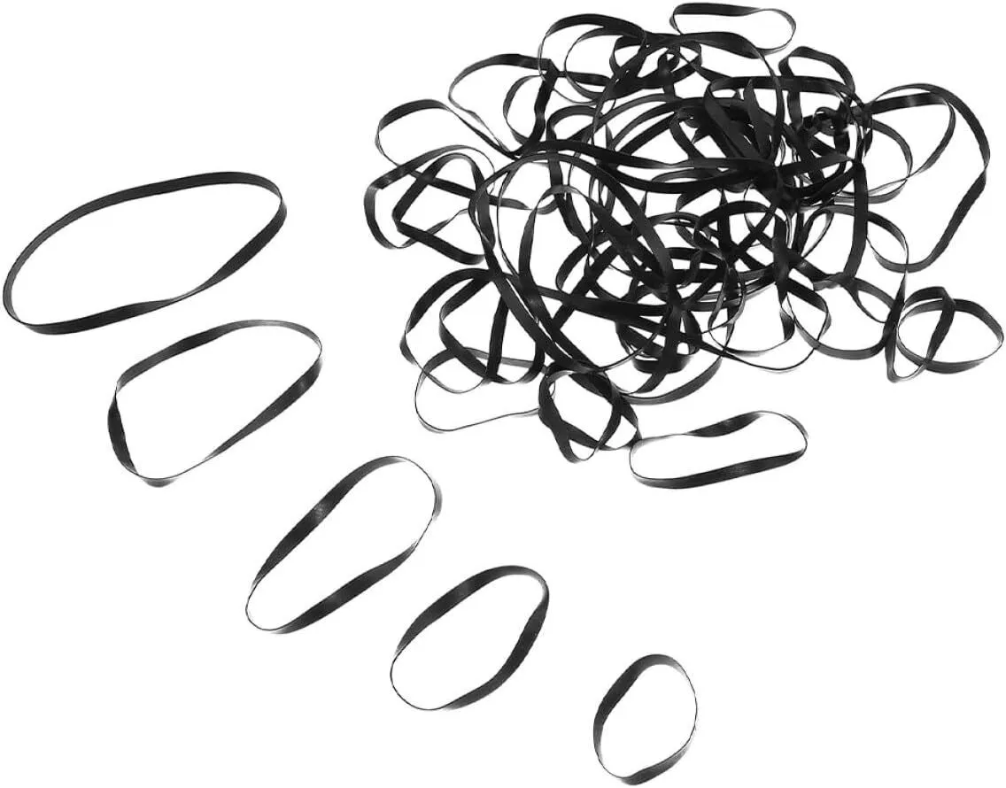 Thick Heavy Duty Rubber 50pcs Large Stretch Elastic Bands 4mm Flat