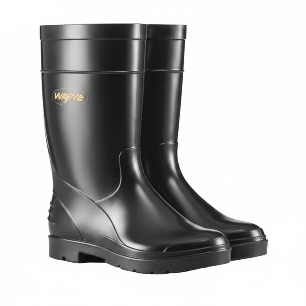 Wayne Gumboots Ladies Black Half-Length Waterproof Footwear