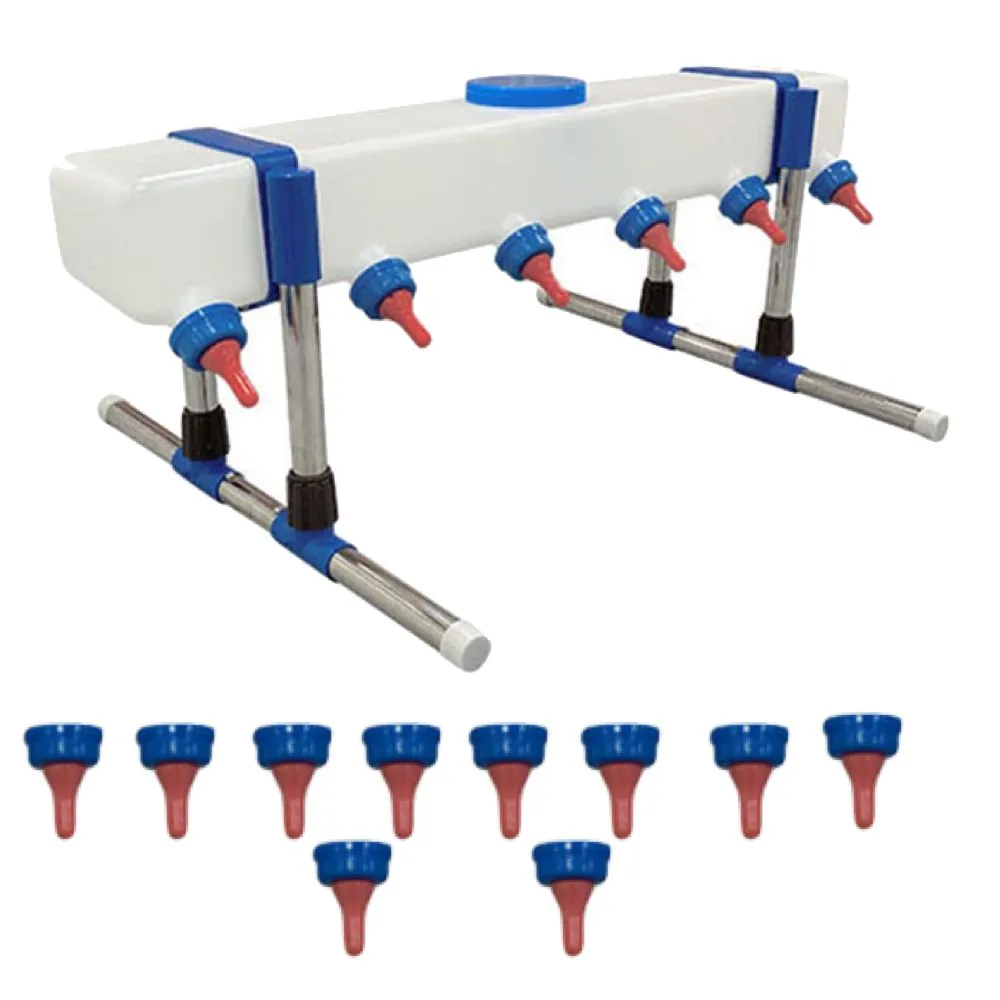 Pet Six Heads Sheep Pig Feeder With Holder & 10 Backup Pacifiers (9L) -78cm