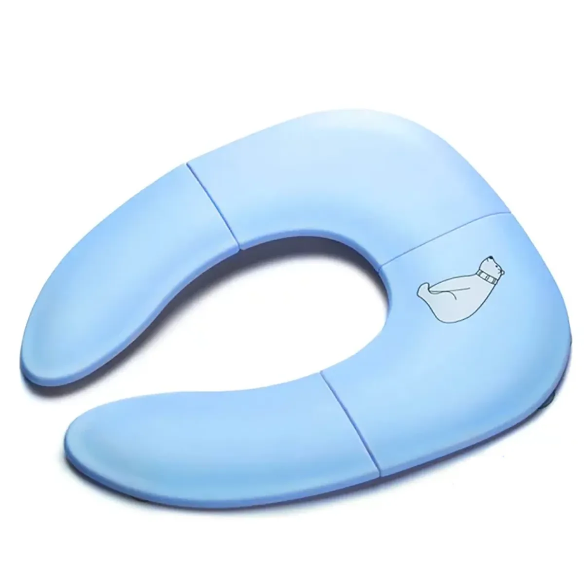 Baby Toilet Seat,Foldable Travel Toddler,Non-Slip Potty Training Seat Cover - Blue