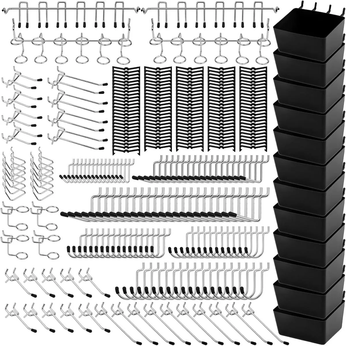 300-Piece Pegboard Hook Set Pegboard Organizer Accessories for Hanging