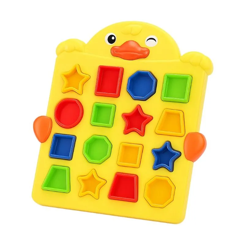Cute Duckling Shape Matching Board - Yellow