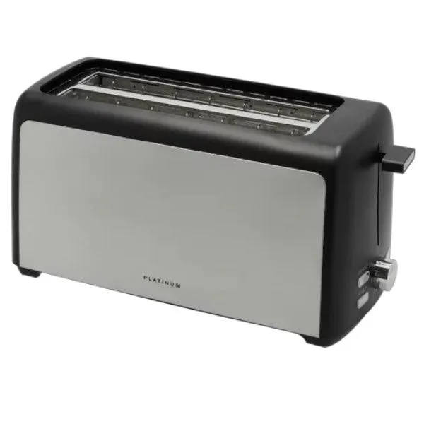 Platinum 4-Slice Toaster 1400W Adjustable browning control Reheat Defrost