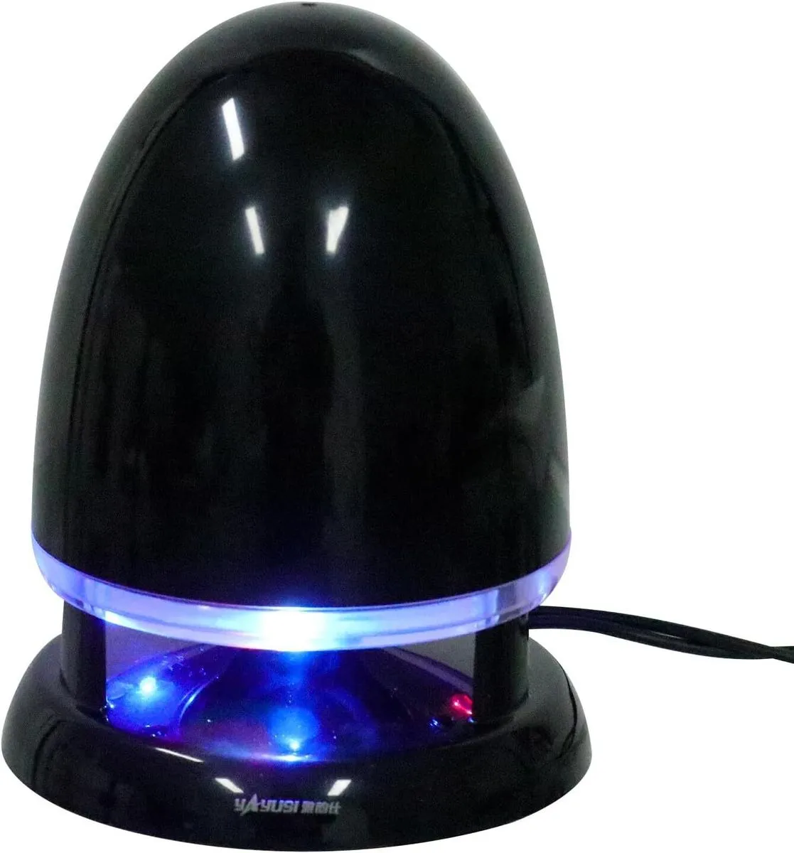 Portable Mini Multimedia Bass Speaker with 3.5mm Audio Input, Black Blue