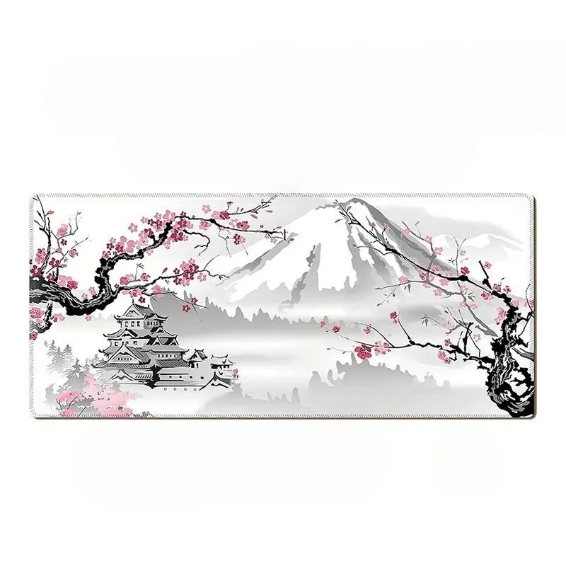 Sakura Cherry Blossom XXL Non-Slip Mouse Pad Compatible with Keyboard