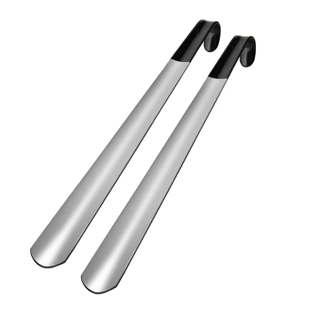 2Piece Shoe Horn Stick Long Handle For Seniors Metal Long Shoehorn For Boot