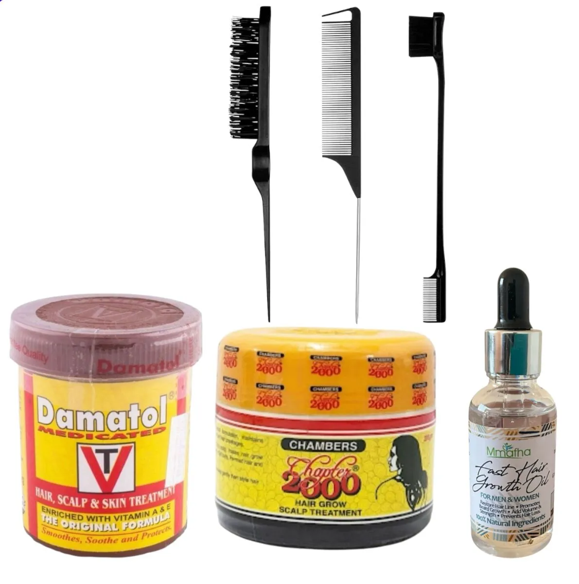 Damatol Hair Scalp - Chapter 2000 Hair Treatment & 3 Combs Set & Hair Oil